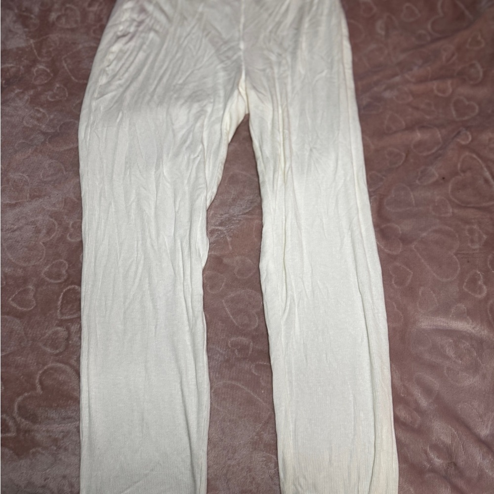 Brand New Natural Lush Cream Ribbed pants